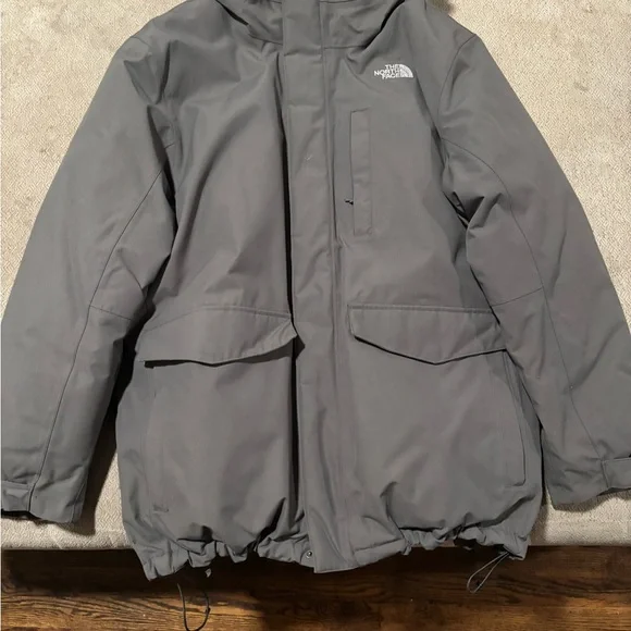 The North Face Gray Parka with Faux Fur Hood - Picture 4 of 6